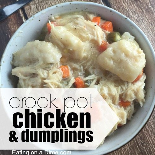 Chicken And Dumplings Crock Pot Recipe
 Crock pot Chicken and Dumplings Recipe Eating on a Dime