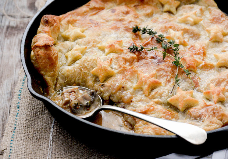 Chicken And Mushroom Pie
 Skillet Chicken and Mushroom Pot Pie