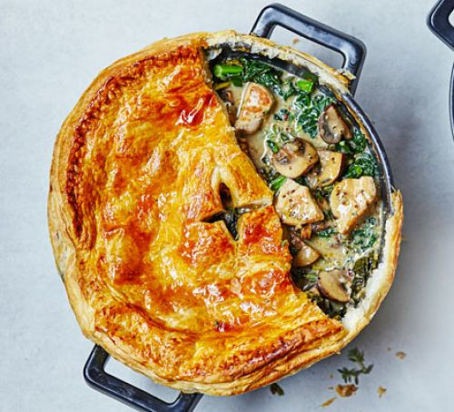 Chicken And Mushroom Pie
 Chicken kale & mushroom pot pie recipe