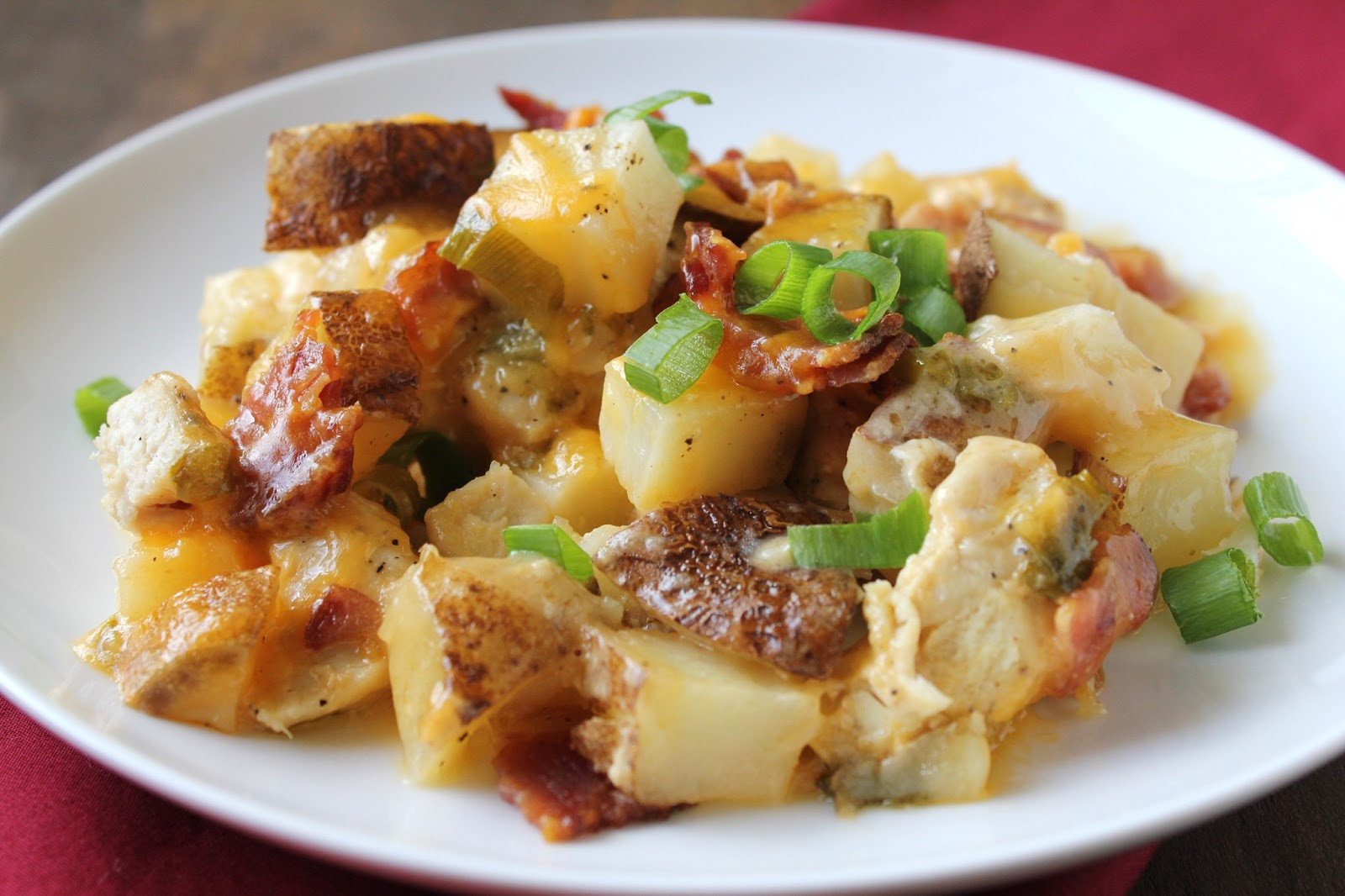 Chicken And Potato Bake
 Delicious as it Looks Loaded Baked Potato & Chicken Casserole