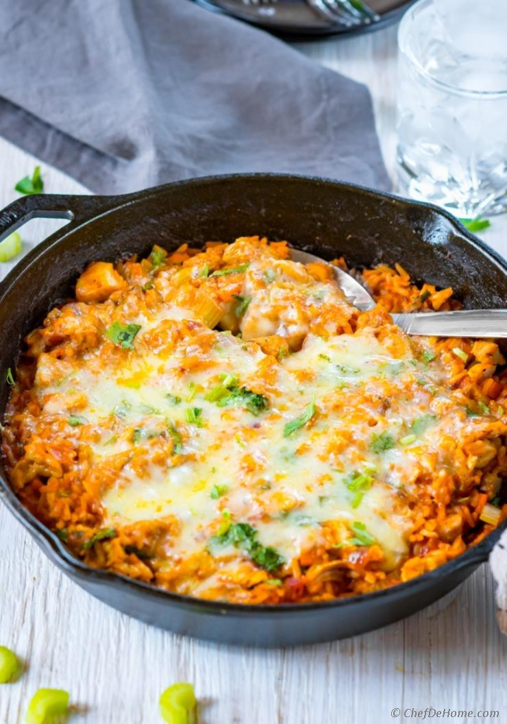 Chicken And Rice Casserole
 e Pot Buffalo Chicken and Rice Casserole Recipe