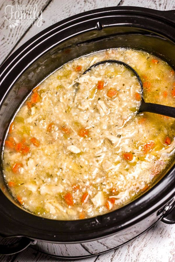 Chicken And Rice Soup Recipe
 Slow Cooker Chicken And Rice Soup Favorite Family Recipes