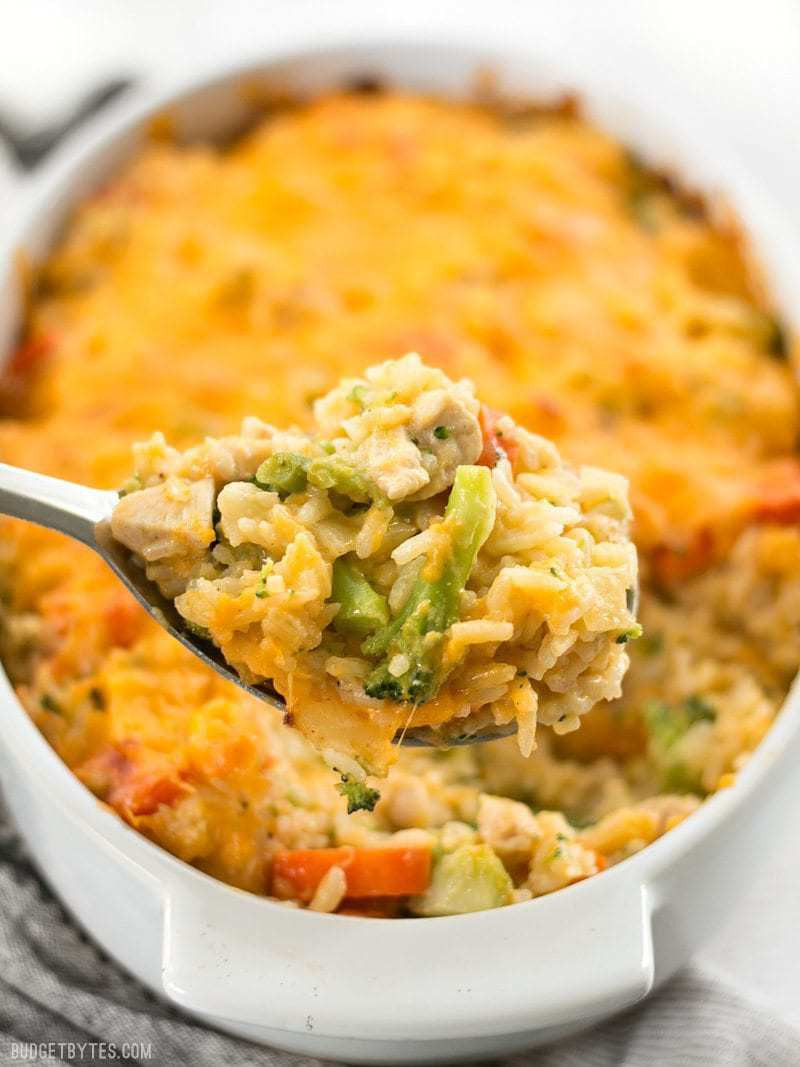 Chicken And Vegetable Casserole
 Cheesy Chicken Ve able and Rice Casserole Bud Bytes