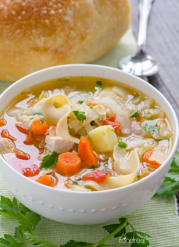 Chicken And Vegetable Soup
 Chicken Noodle Ve able Soup iFOODreal Healthy Family