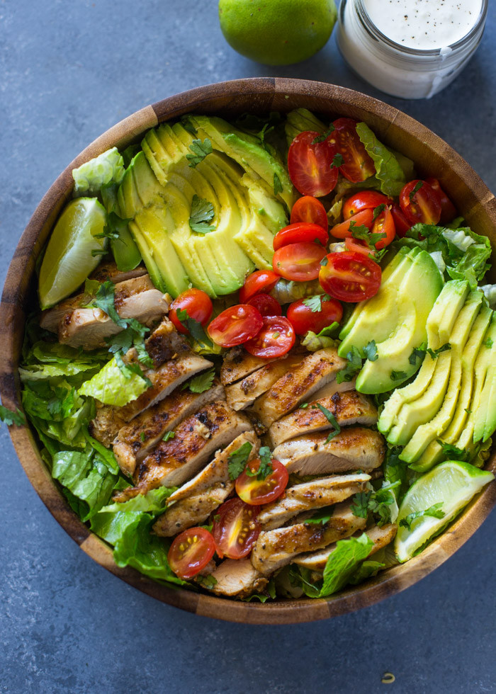 Chicken Avocado Salad
 Chicken and Avocado Salad with Skinny Creamy Dressing