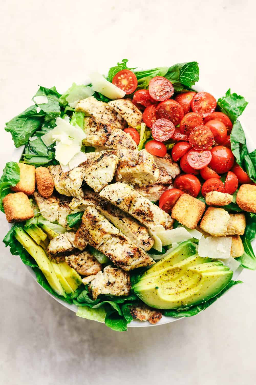 Chicken Avocado Salad
 Grilled Chicken Caesar Avocado Salad