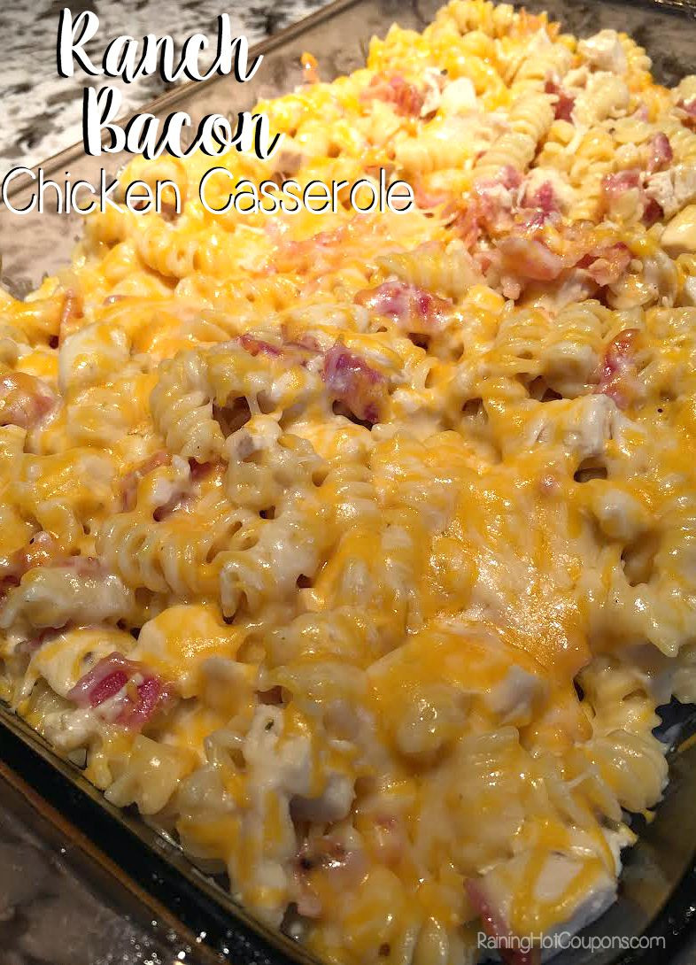 Chicken Bacon Ranch Casserole
 Ranch Bacon Chicken Casserole