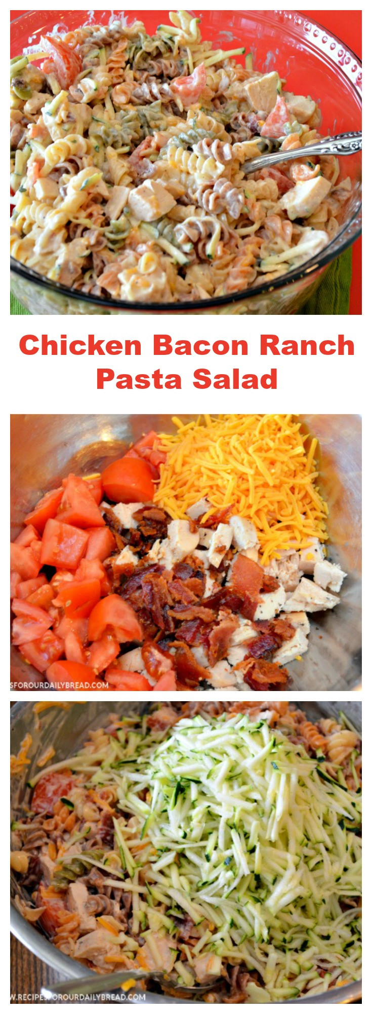 Chicken Bacon Ranch Pasta Salad
 PASTA SALAD TO GET EXCITED ABOUT CHICKEN BACON RANCH