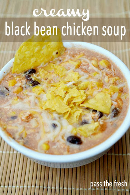 Chicken Black Bean Soup
 Pass the Fresh Creamy Black Bean Chicken Soup