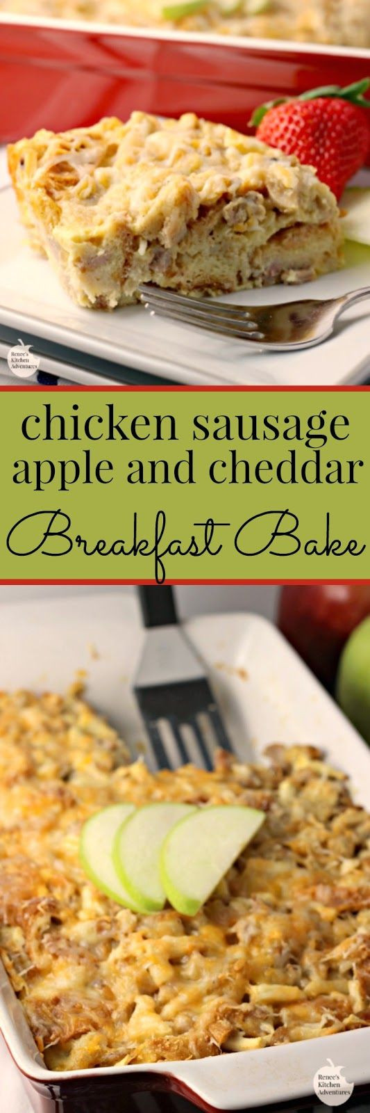 Chicken Breakfast Recipe
 Chicken Sausage Apple and Cheddar Breakfast Bake