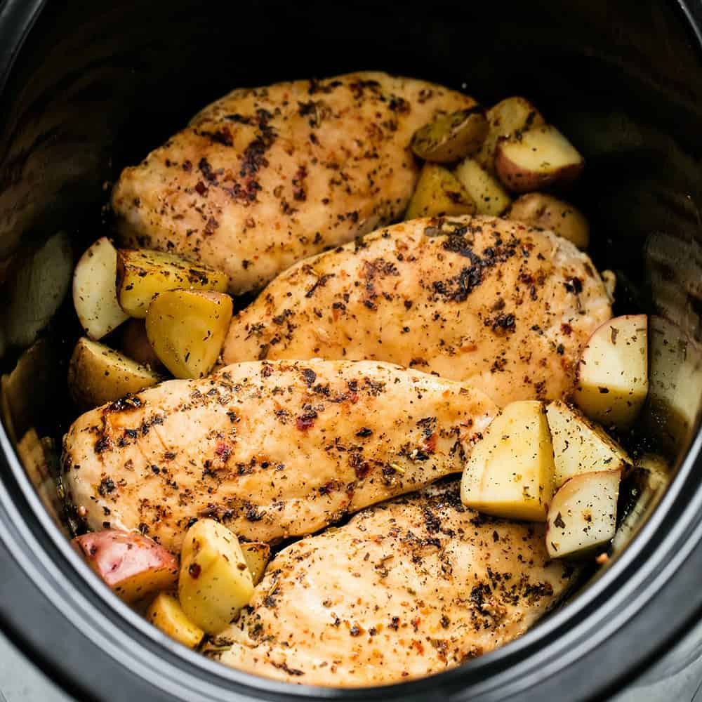 Chicken Breasts In Slow Cooker
 Slow Cooker Italian Chicken & Potatoes