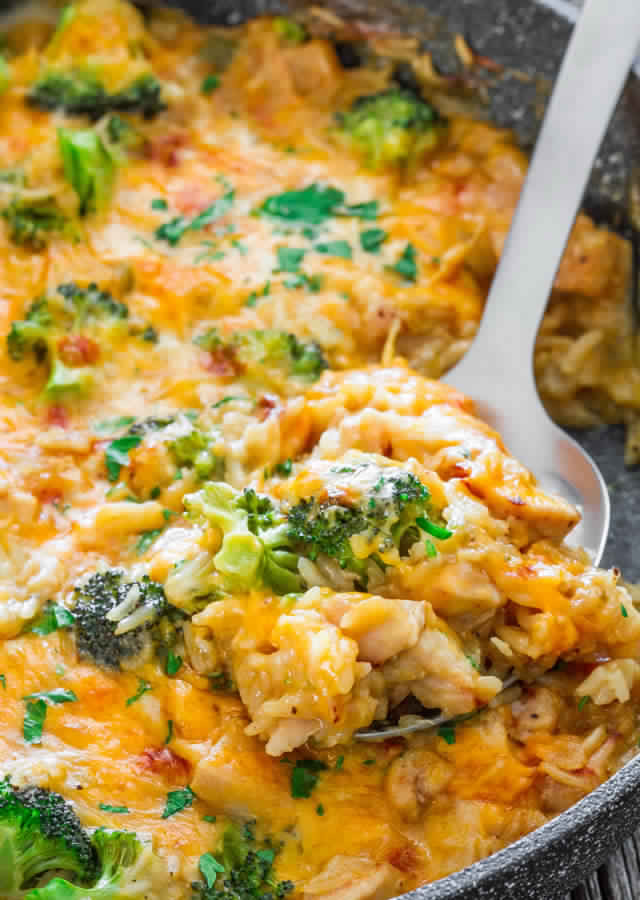 Chicken Broccoli Rice Casserole Recipe
 Cheesy Chicken Broccoli and Cauliflower Rice Casserole