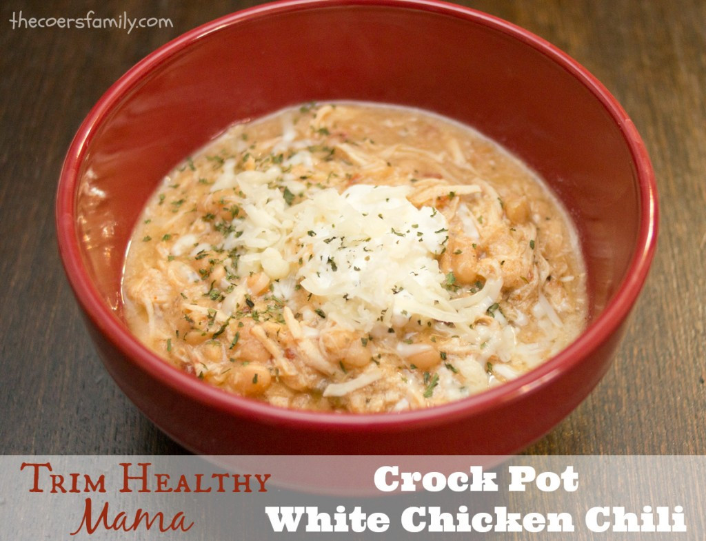 Chicken Chili Crockpot
 Trim Healthy Mama style Crock Pot White Chicken Chili