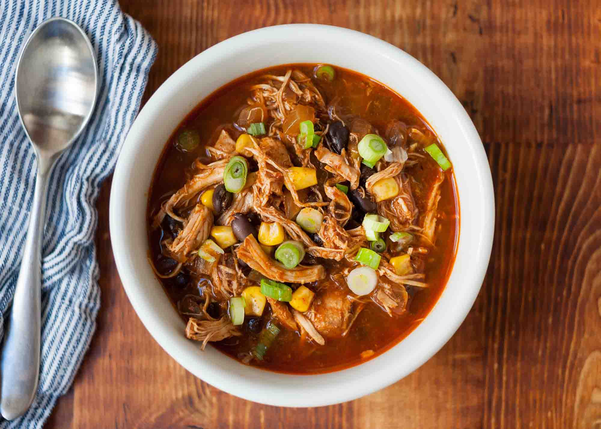 Chicken Chili Recipes
 Slow Cooker Shredded Chicken Chili Recipe