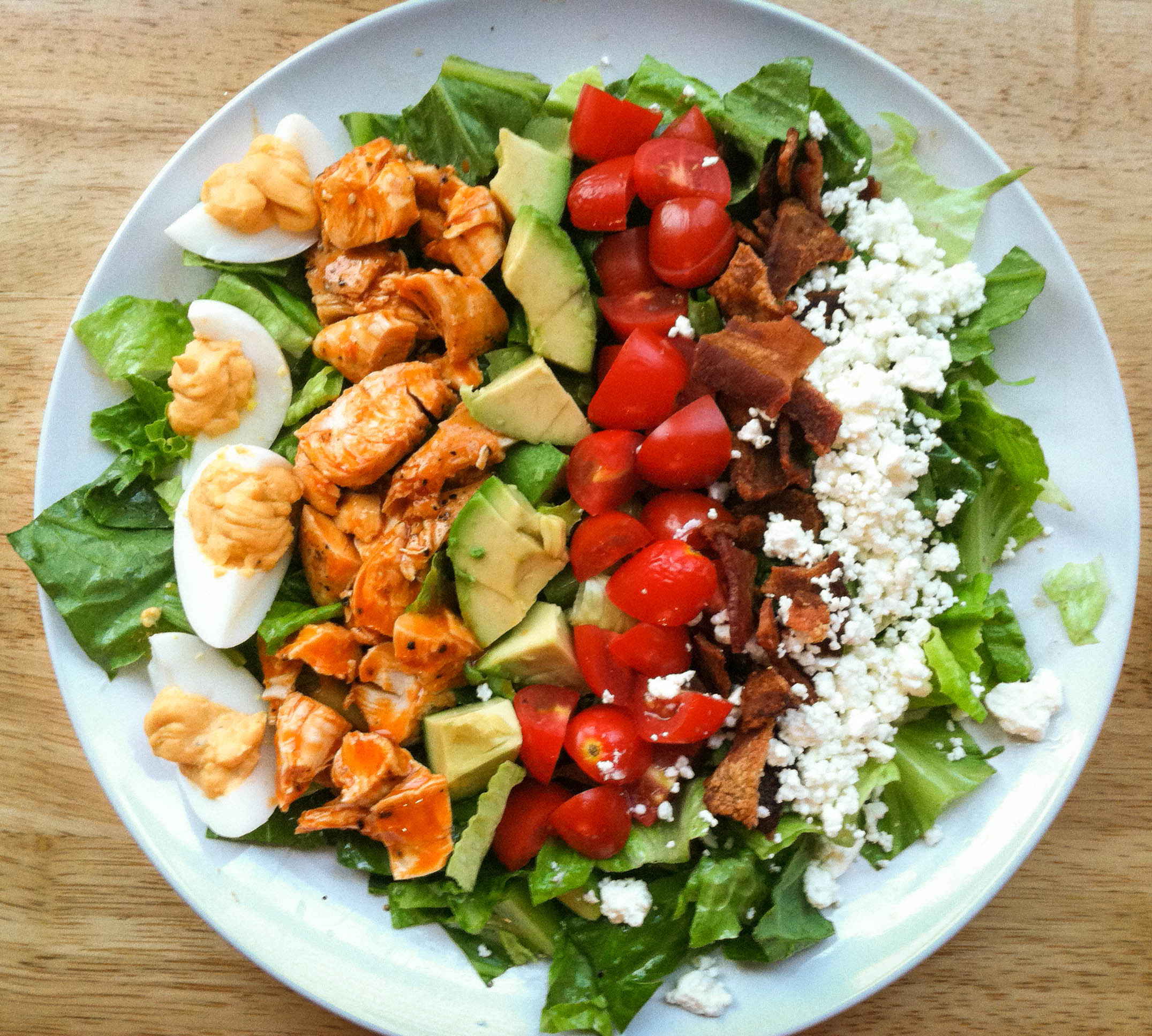 Chicken Cobb Salad
 Buffalo Chicken Cobb Salad with Buffalo Deviled Eggs