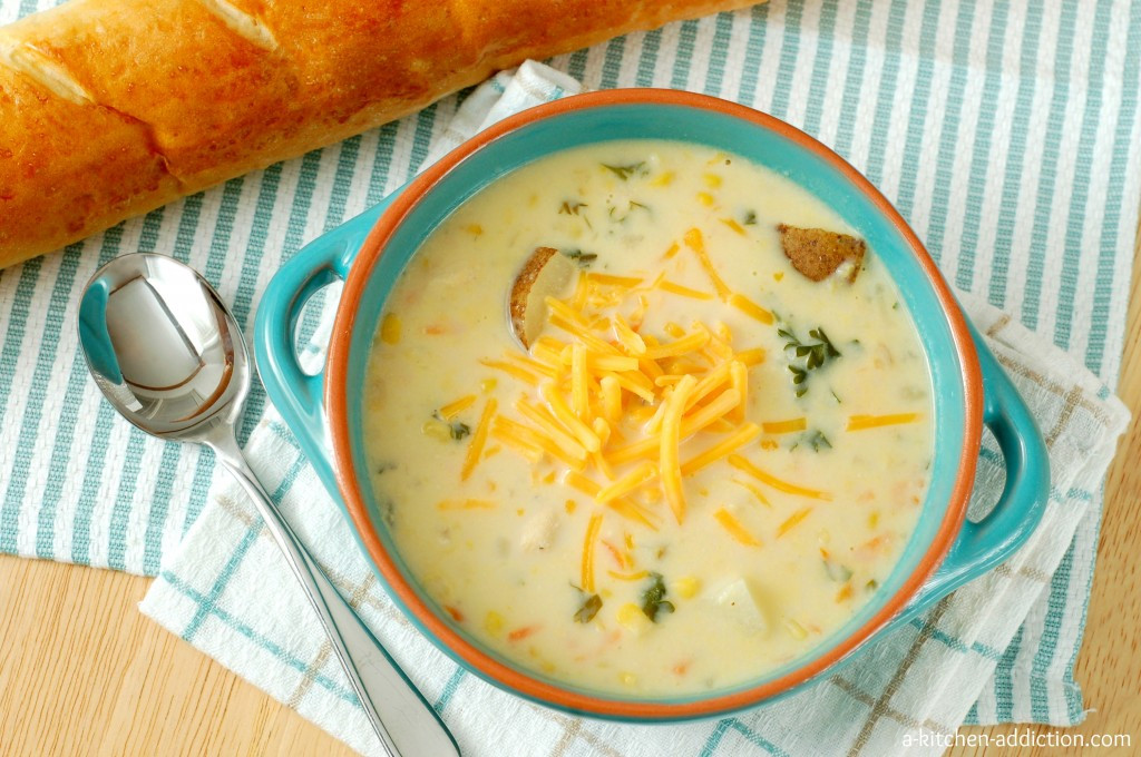 Chicken Corn Chowder Crock Pot
 Crock Pot Chicken Corn Chowder A Kitchen Addiction