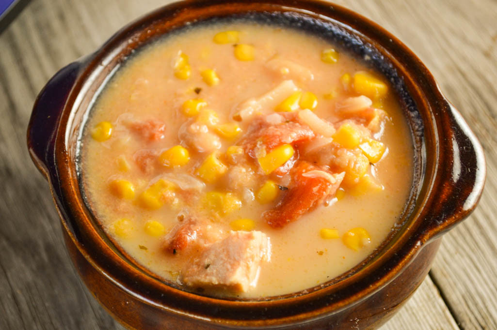 Chicken Corn Chowder Crock Pot
 Crock Pot Chicken Corn Chowder using 6 mon canned