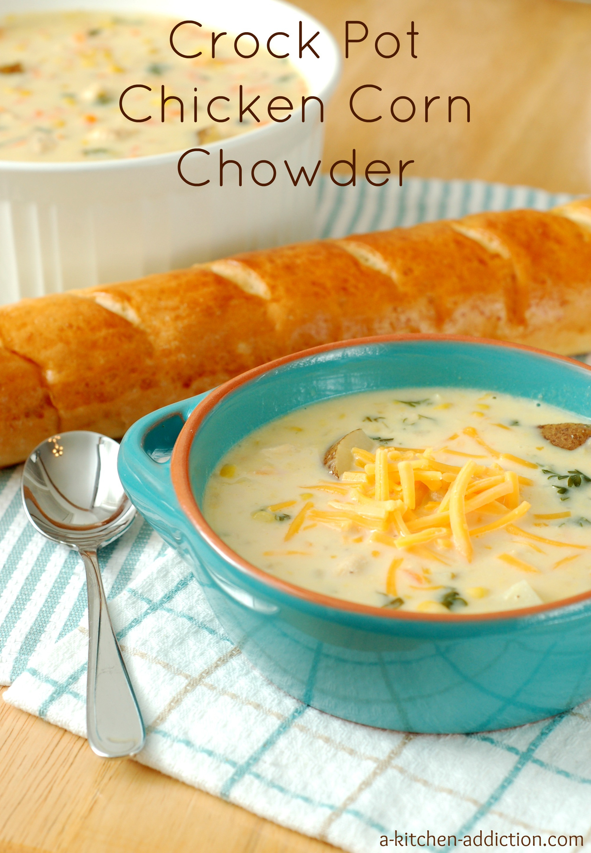 Chicken Corn Chowder Crock Pot
 Crock Pot Chicken Corn Chowder A Kitchen Addiction