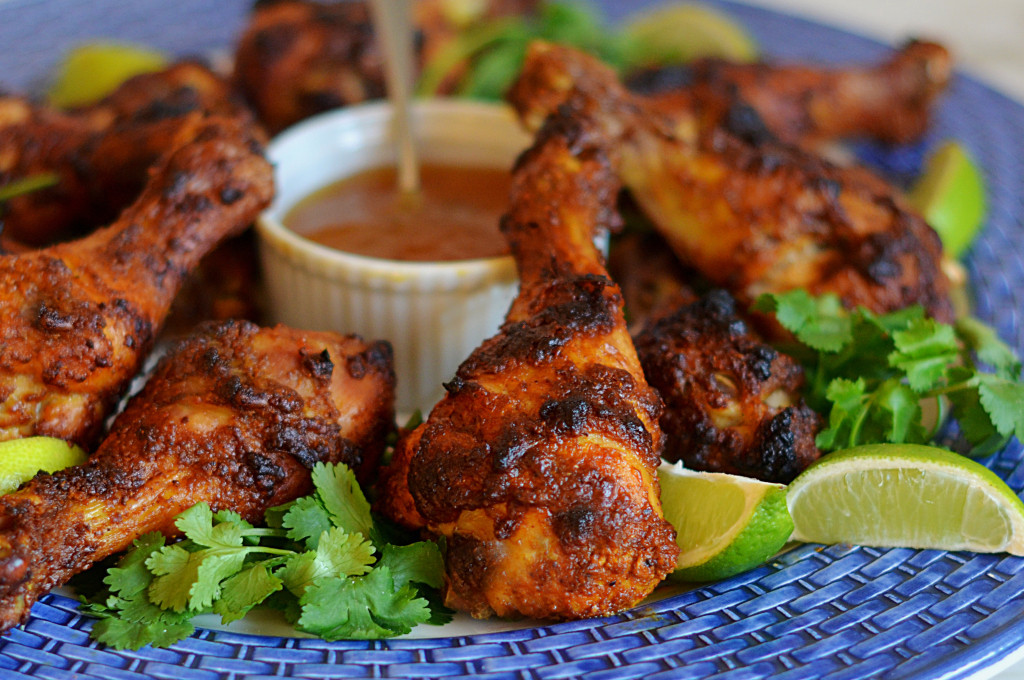 Chicken Drumstick Recipes Indian
 Crispy Tandoori Chicken Drumsticks with Mango Chutney