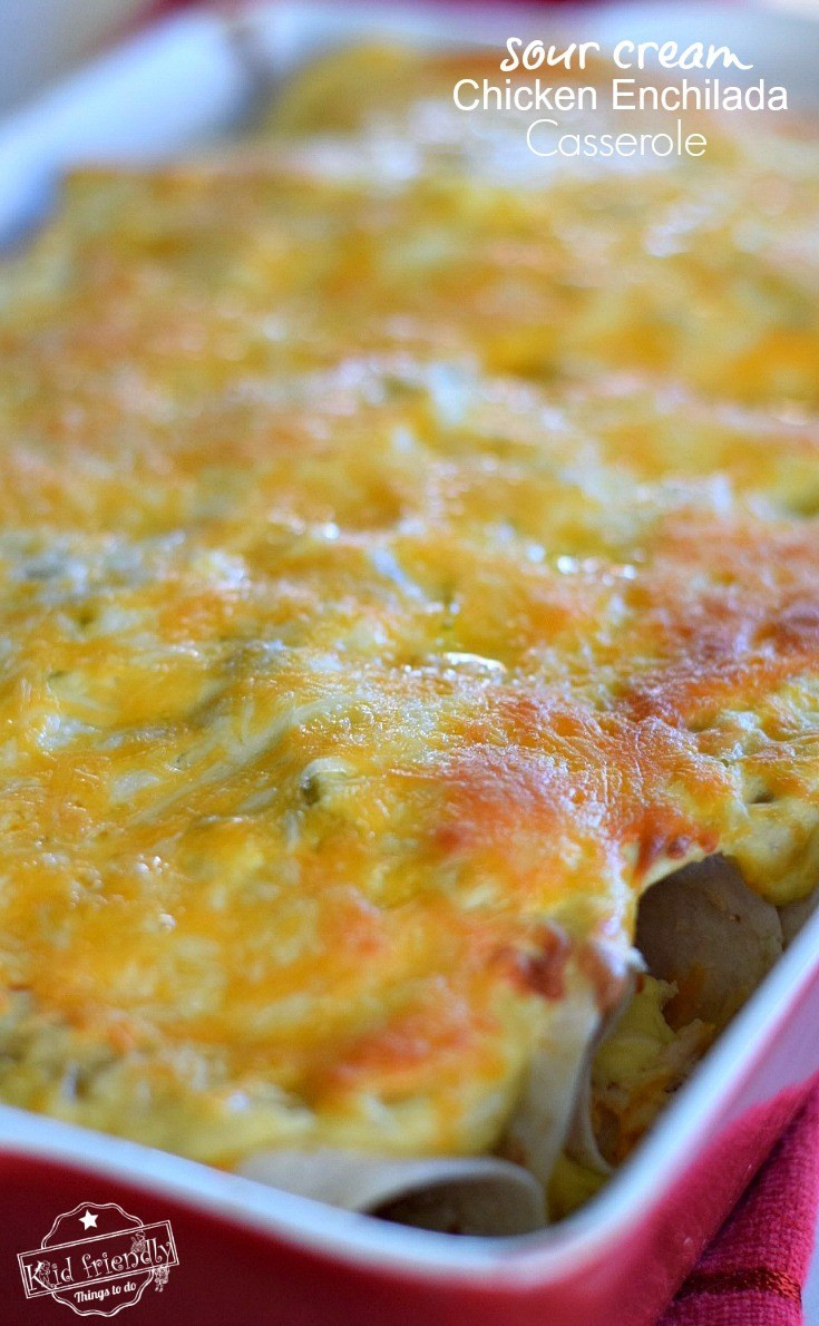 Chicken Enchilada Casserole Recipe
 Easy Sour Cream Chicken Enchilada Casserole Recipe Just