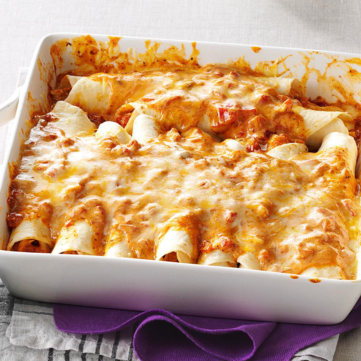 Chicken Enchiladas Recipe
 Simple Creamy Chicken Enchiladas Recipe