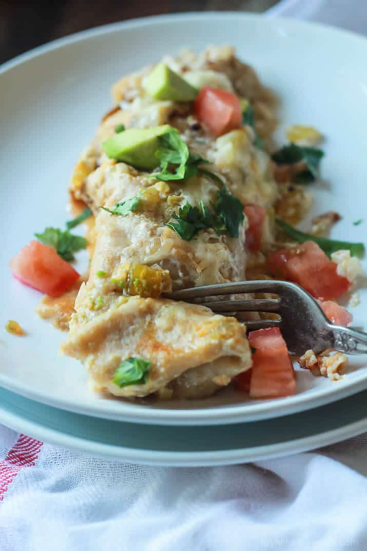 Chicken Enchiladas With Green Sauce
 Chicken Enchiladas with Creamy Green Chili Sauce Julie s