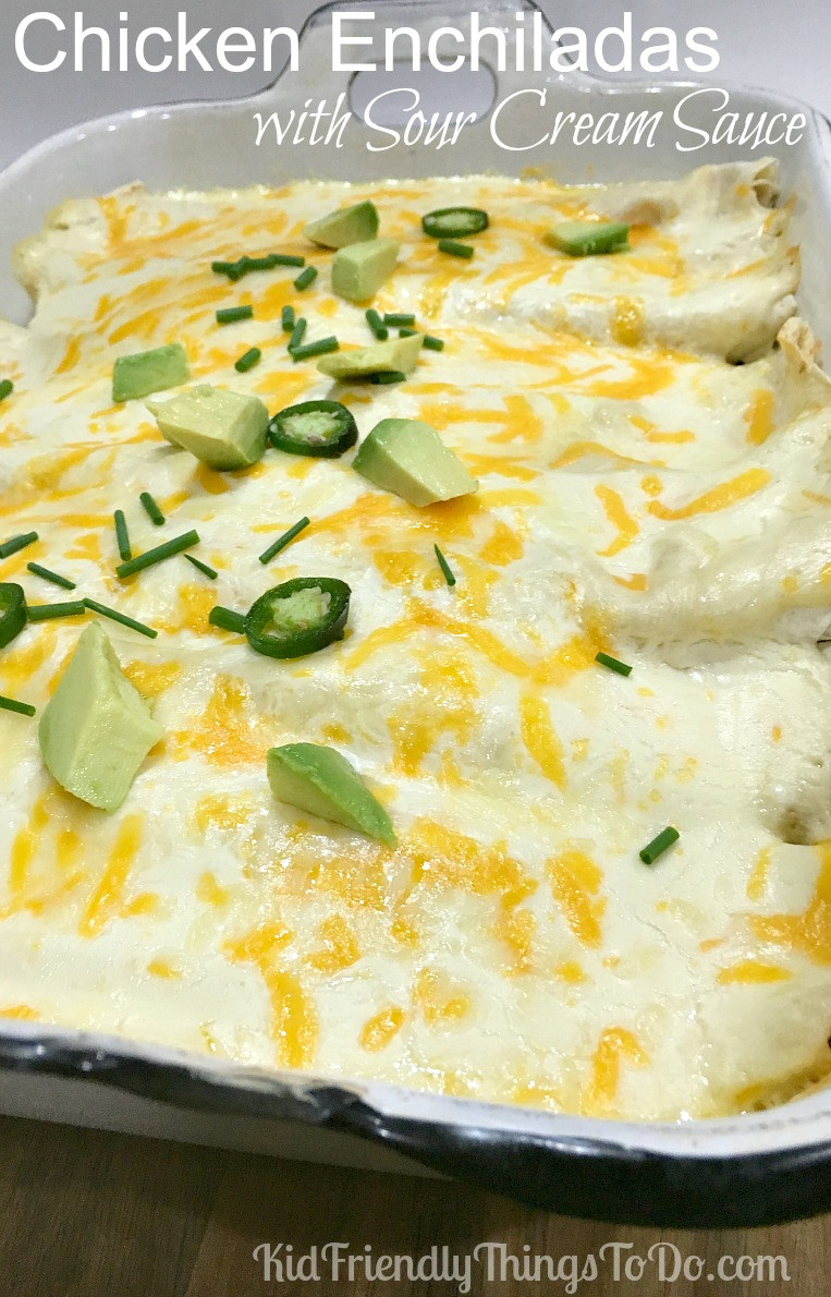 Chicken Enchiladas With Sour Cream Sauce
 Chicken Enchiladas With Sour Cream White Sauce Recipe