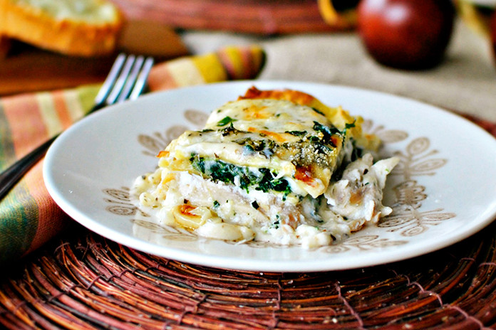 Chicken Lasagna Recipe
 White Cheese and Chicken Lasagna