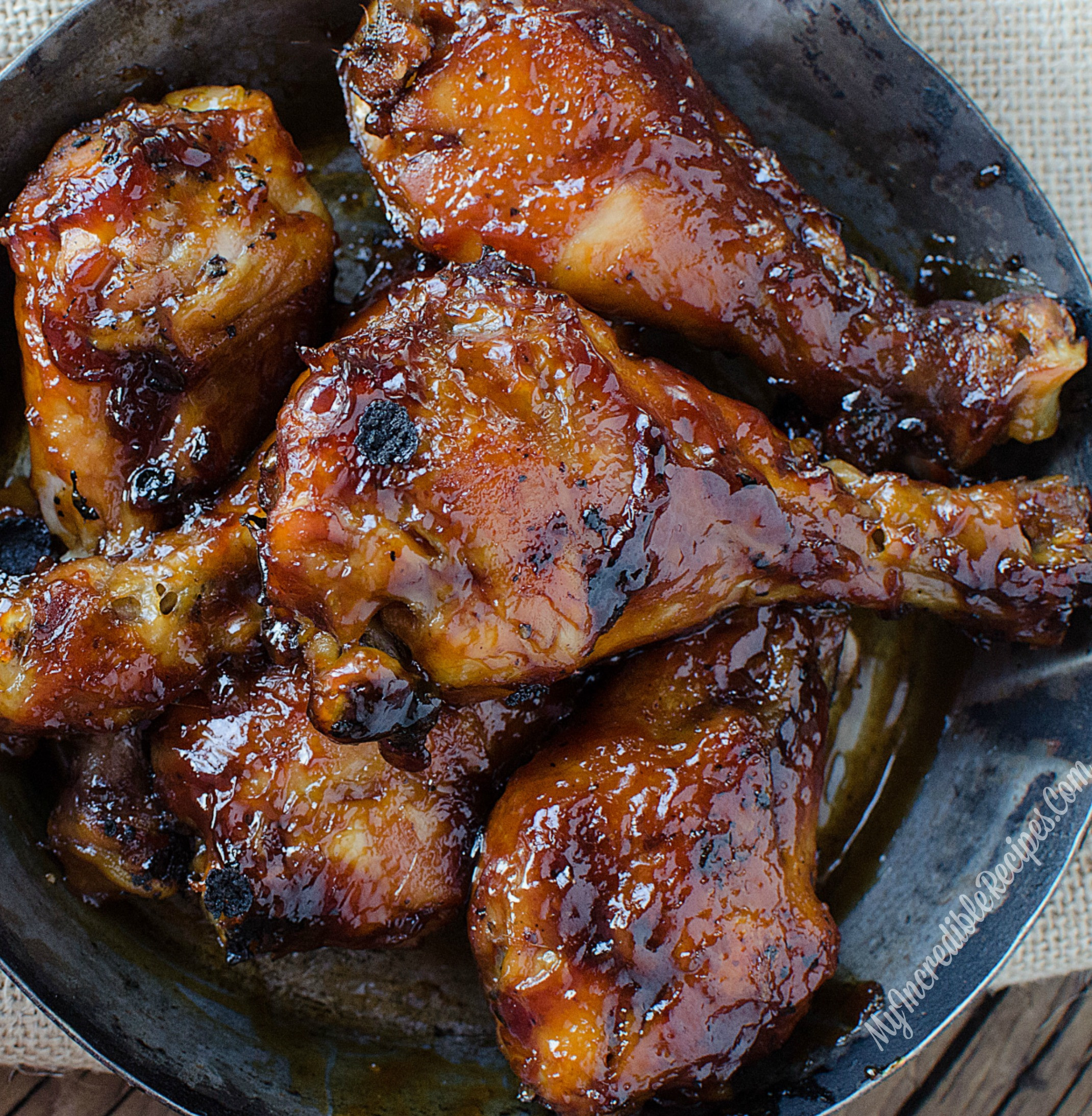 Chicken Legs In Crock Pot
 Sticky Sweet Bacon Glazed Chicken in the Crock Pot