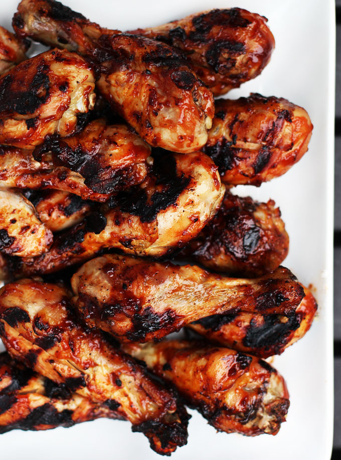 Chicken Legs On Grill
 Grilled Barbecued Chicken Legs