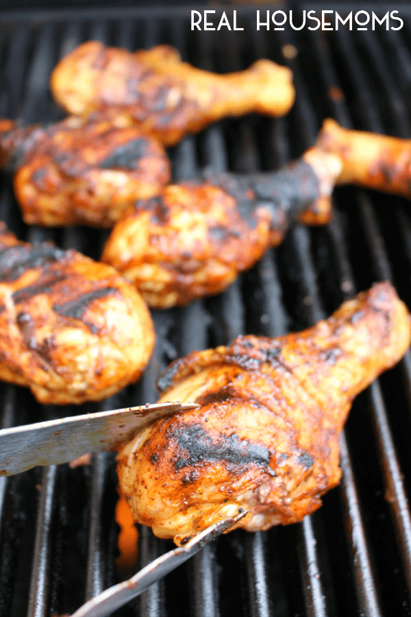 Chicken Legs On Grill
 Grilled BBQ Chicken Legs ⋆ Real Housemoms
