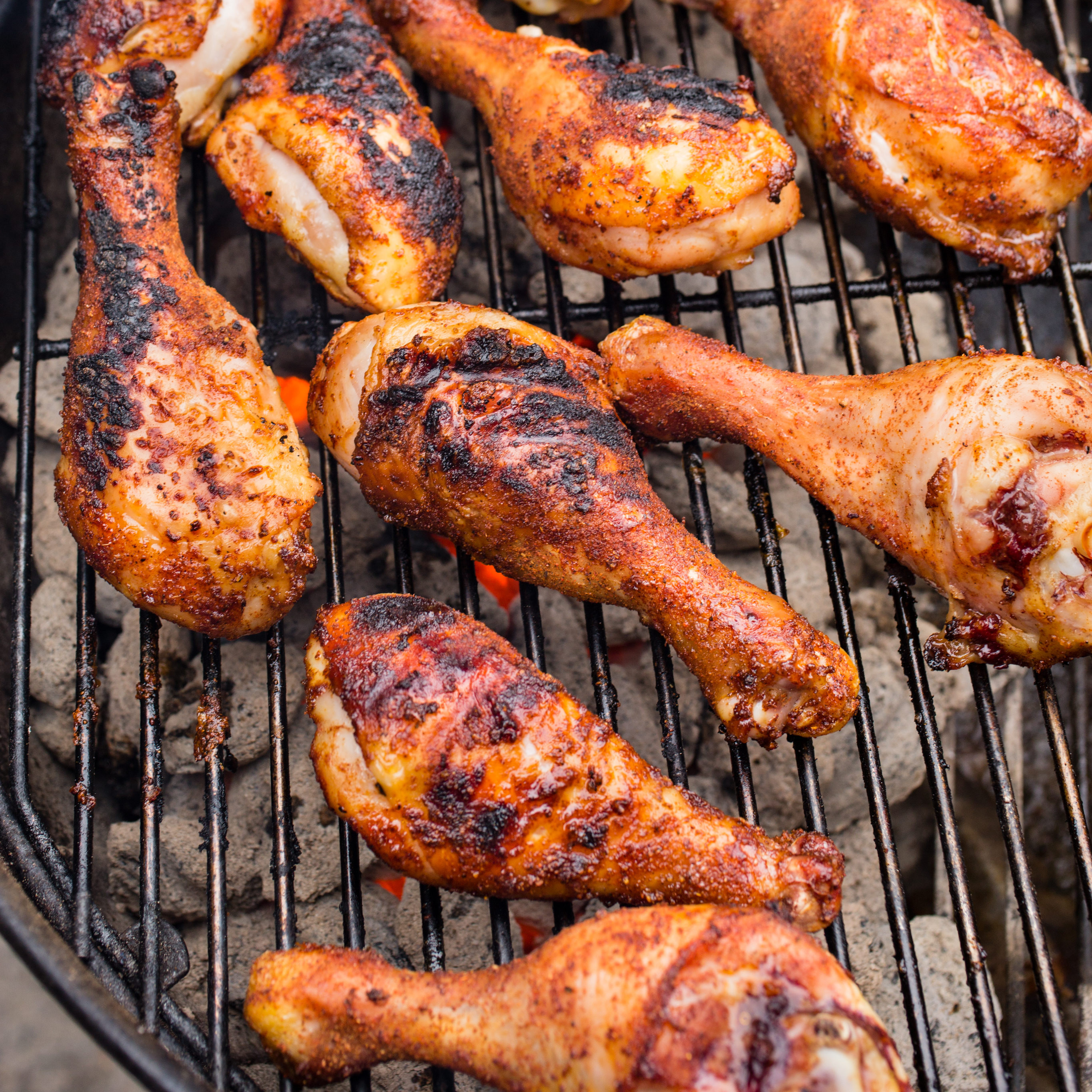 Chicken Legs On Grill
 Grilled Spice Rubbed Chicken Drumsticks