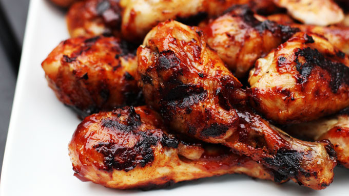 Chicken Legs On The Grill
 Grilled Barbecued Chicken Legs