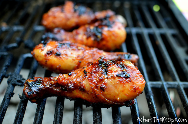 Chicken Legs On The Grill
 Grilled Honey Chipotle Chicken Drumsticks