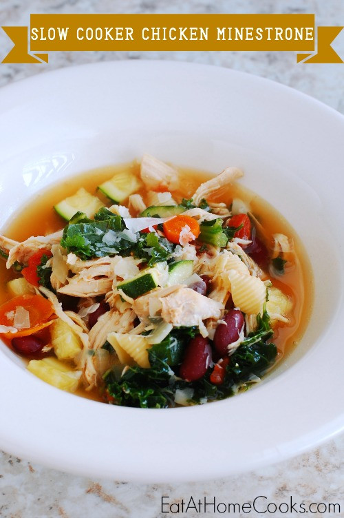 Chicken Minestrone Soup
 Slow Cooker Chicken Minestrone Soup Eat at Home