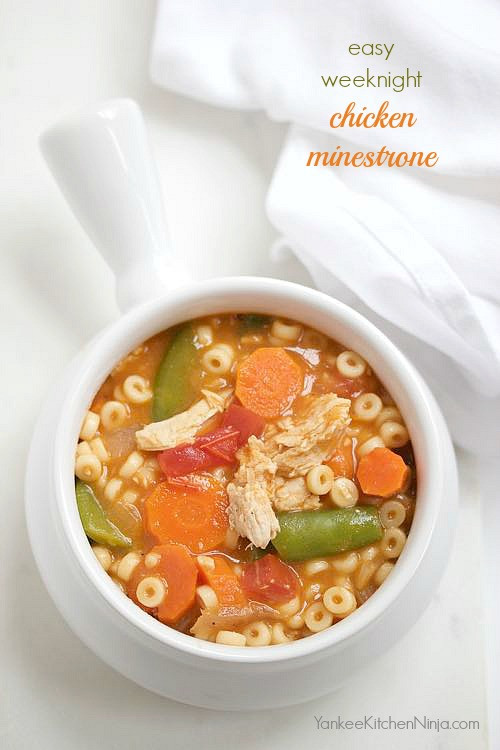 Chicken Minestrone Soup
 Easy weeknight chicken minestrone