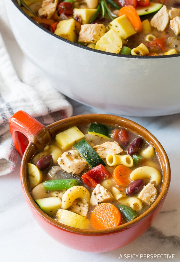 Chicken Minestrone Soup
 Chicken Minestrone Soup A Spicy Perspective