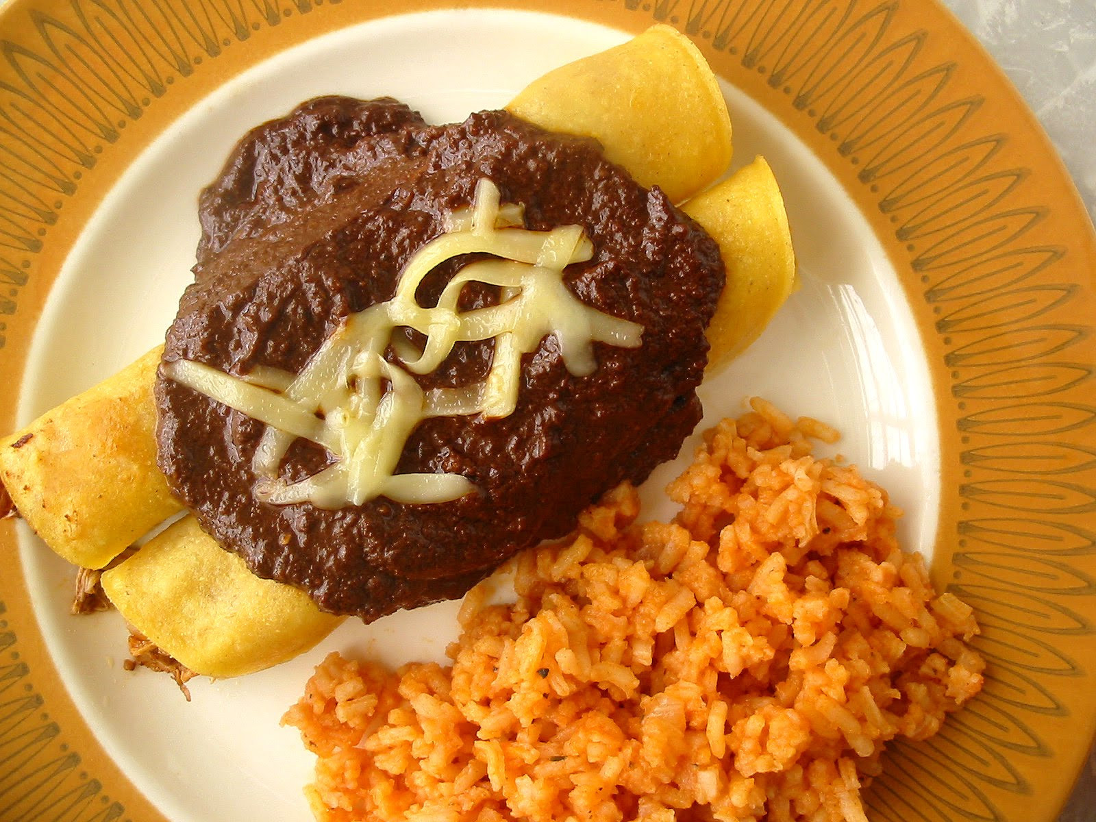 Chicken Mole Enchiladas
 The Hungry Texan Chicken Mole Enchiladas Enmoladas