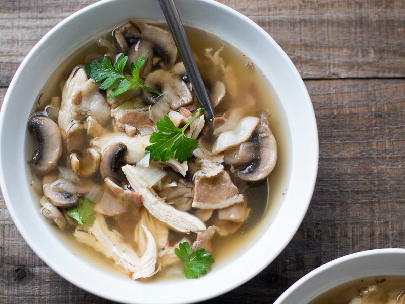 Chicken Mushroom Soup
 Chicken and Mushroom Soup with Bacon Recipe Todd Porter