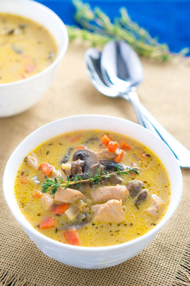 Chicken Mushroom Soup
 healthy chicken and mushroom soup recipe