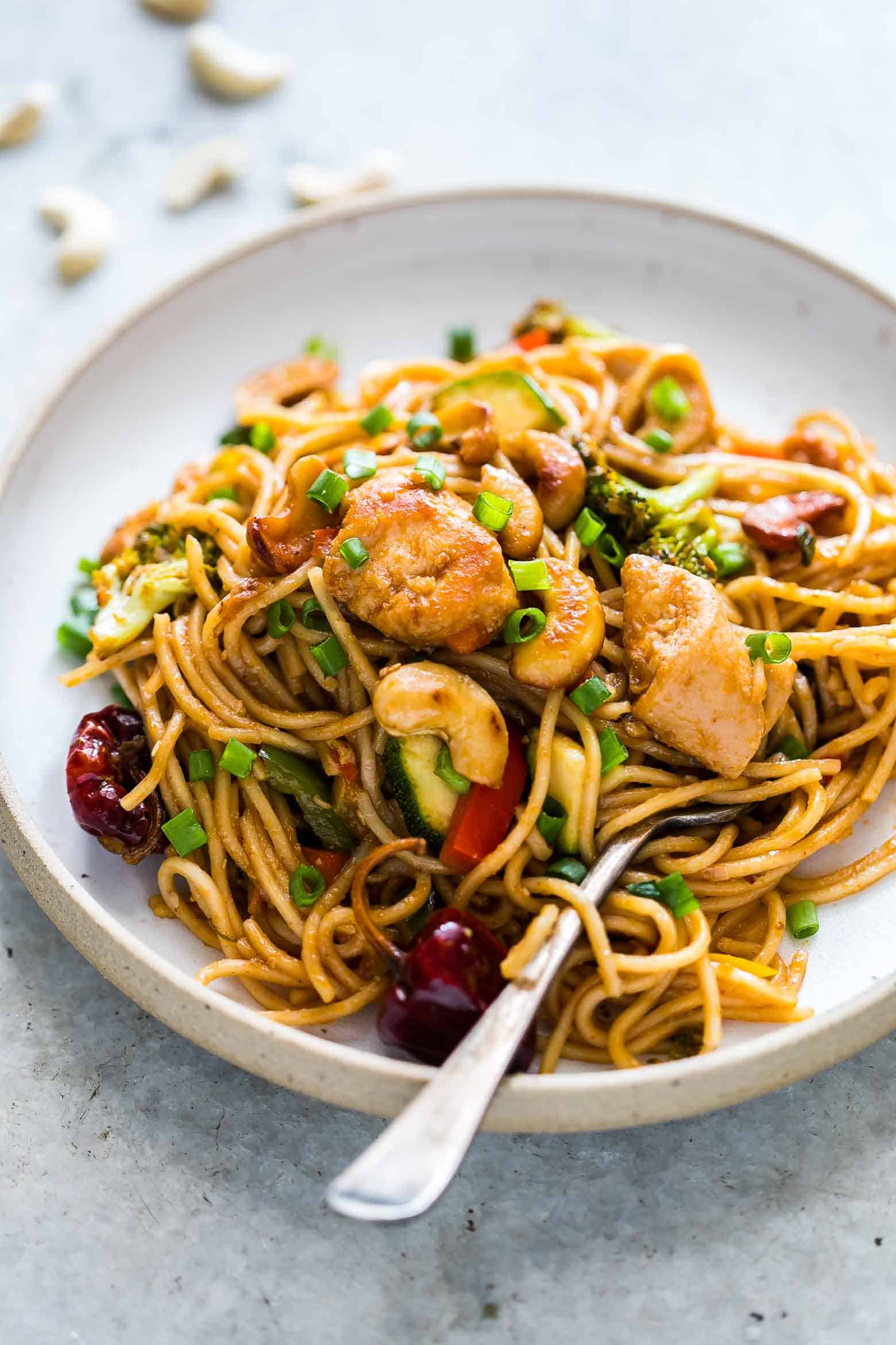 Chicken Noodles Recipe
 Chinese Cashew Chicken Noodles Stir Fry Under 30 minutes