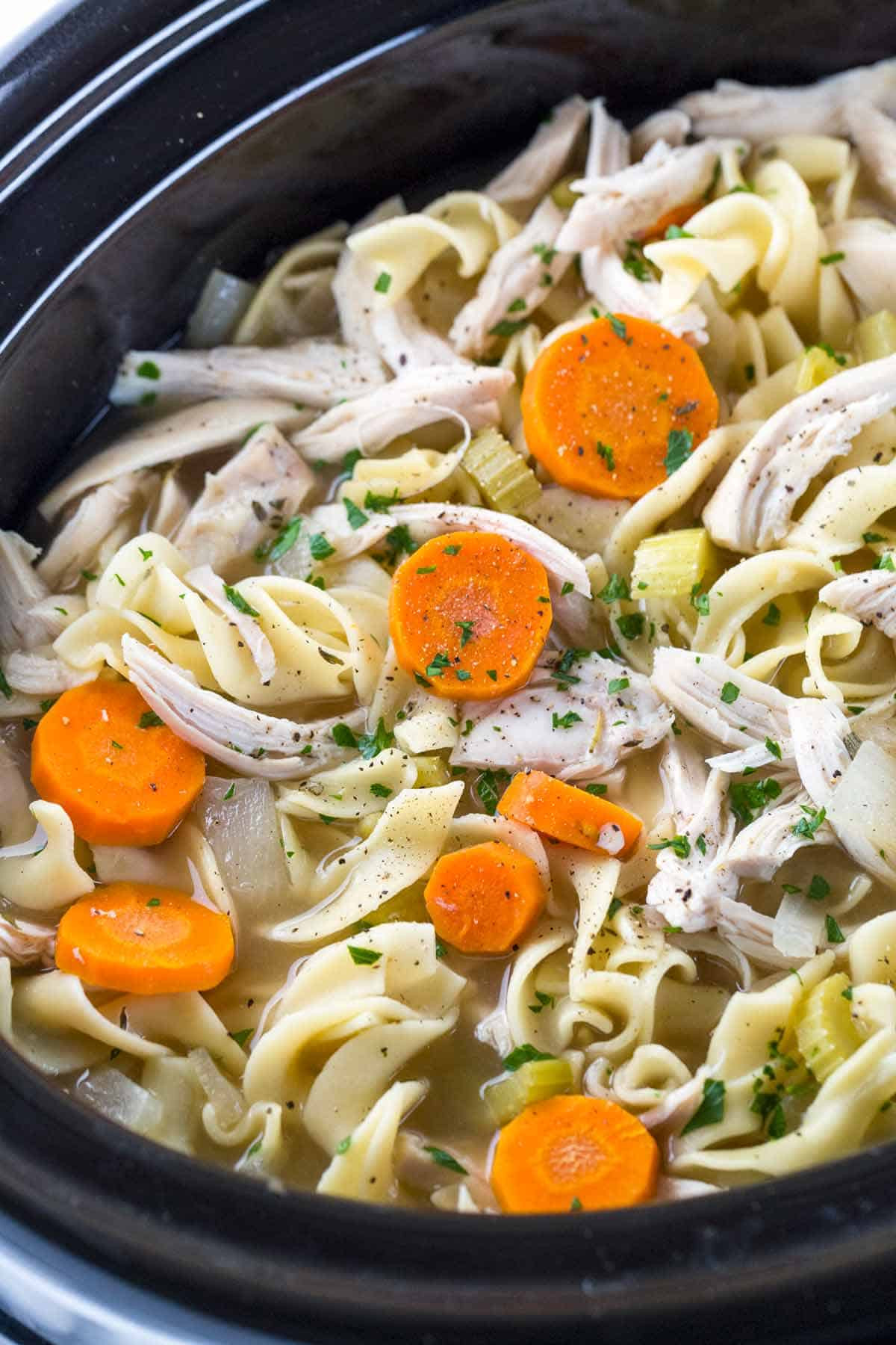 Chicken Noodles Recipe
 Easy Slow Cooker Chicken Noodle Soup Recipe