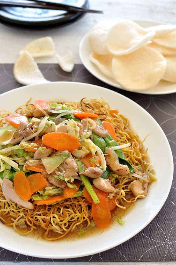 Chicken Pan Fried Noodles
 Crispy Chinese Noodles with Chicken