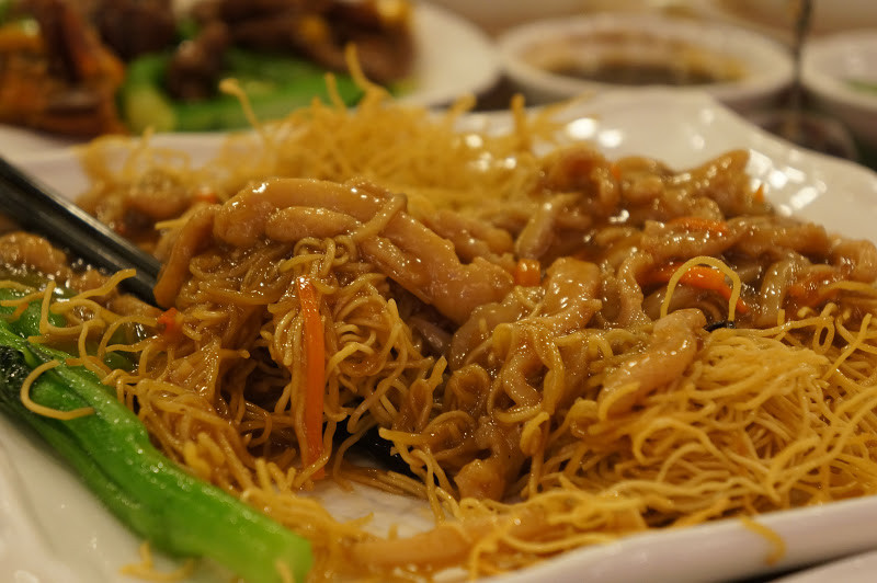 Chicken Pan Fried Noodles
 Enchanted China Day 10 Shanghai to Hong Kong