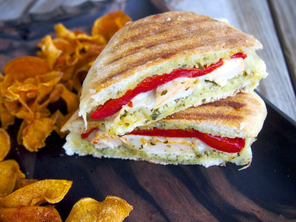 Chicken Pesto Panini
 Pesto Chicken Panini Layers of Happiness