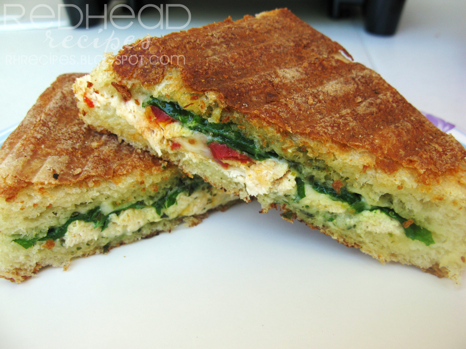 Chicken Pesto Panini
 Redhead Recipes Chicken Pesto Panini