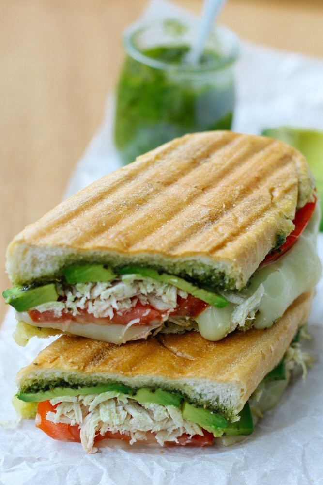 Chicken Pesto Panini
 Pesto Chicken Avocado Panini