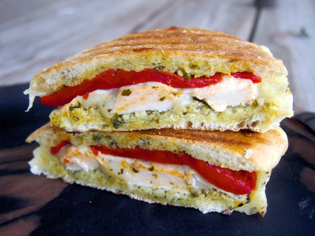 Chicken Pesto Panini
 Pesto Chicken Panini Layers of Happiness