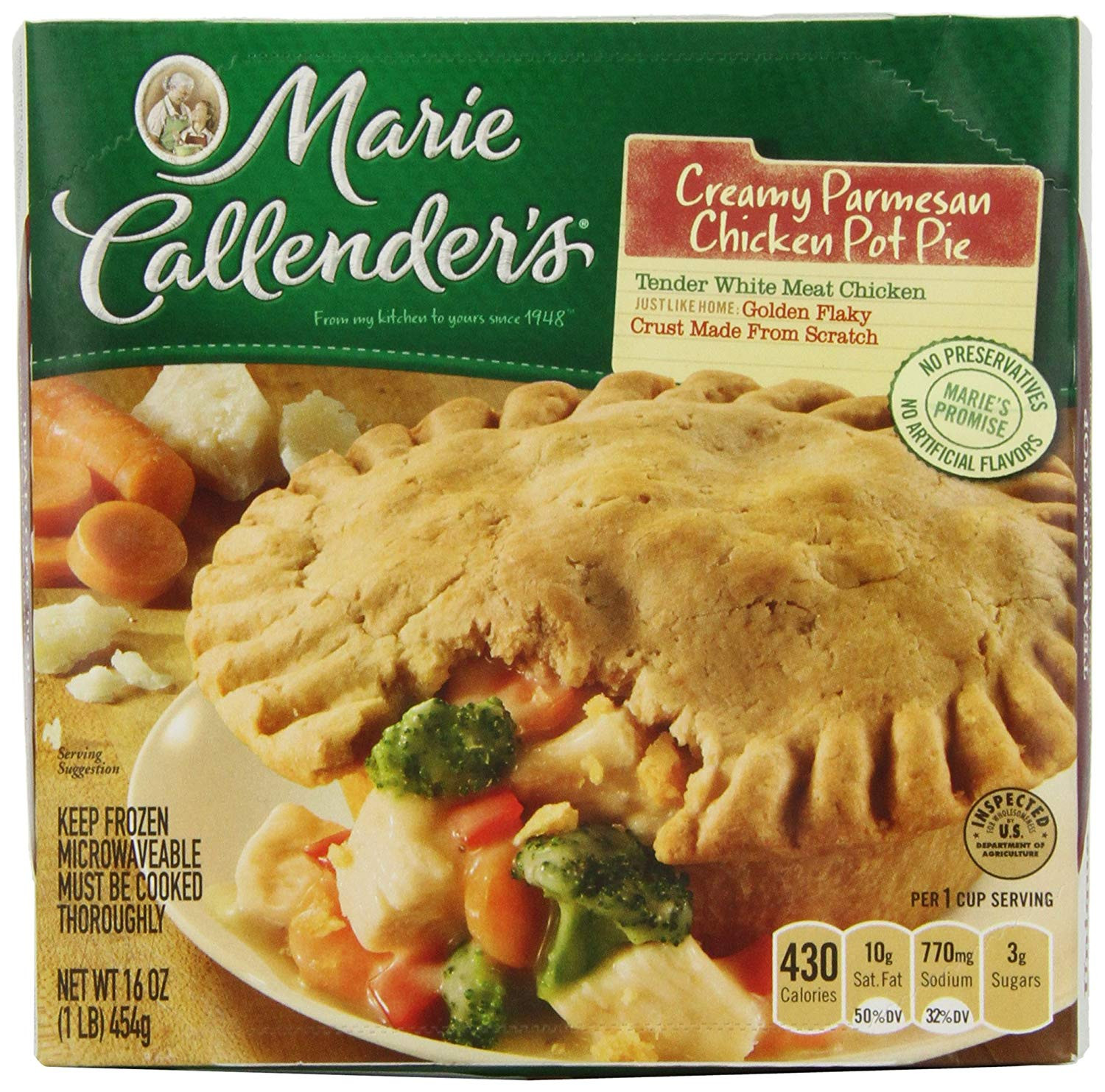 Chicken Pot Pie Calories
 marie callender s creamy parmesan chicken pot pie