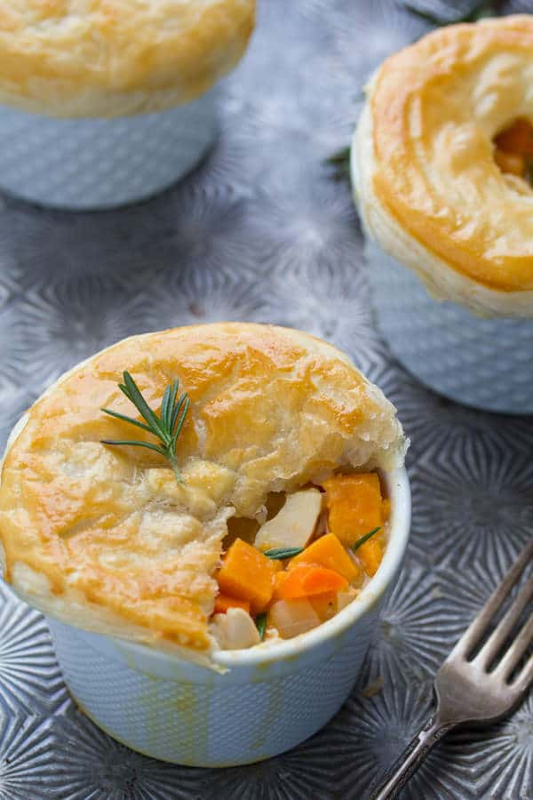 Chicken Pot Pie With Potato
 Rosemary Sweet Potato Chicken Pot Pies